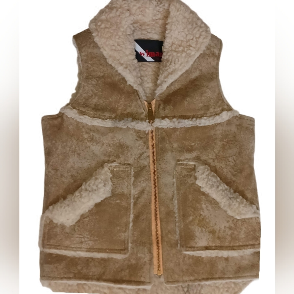 Vintage Suede Sherpa Vest